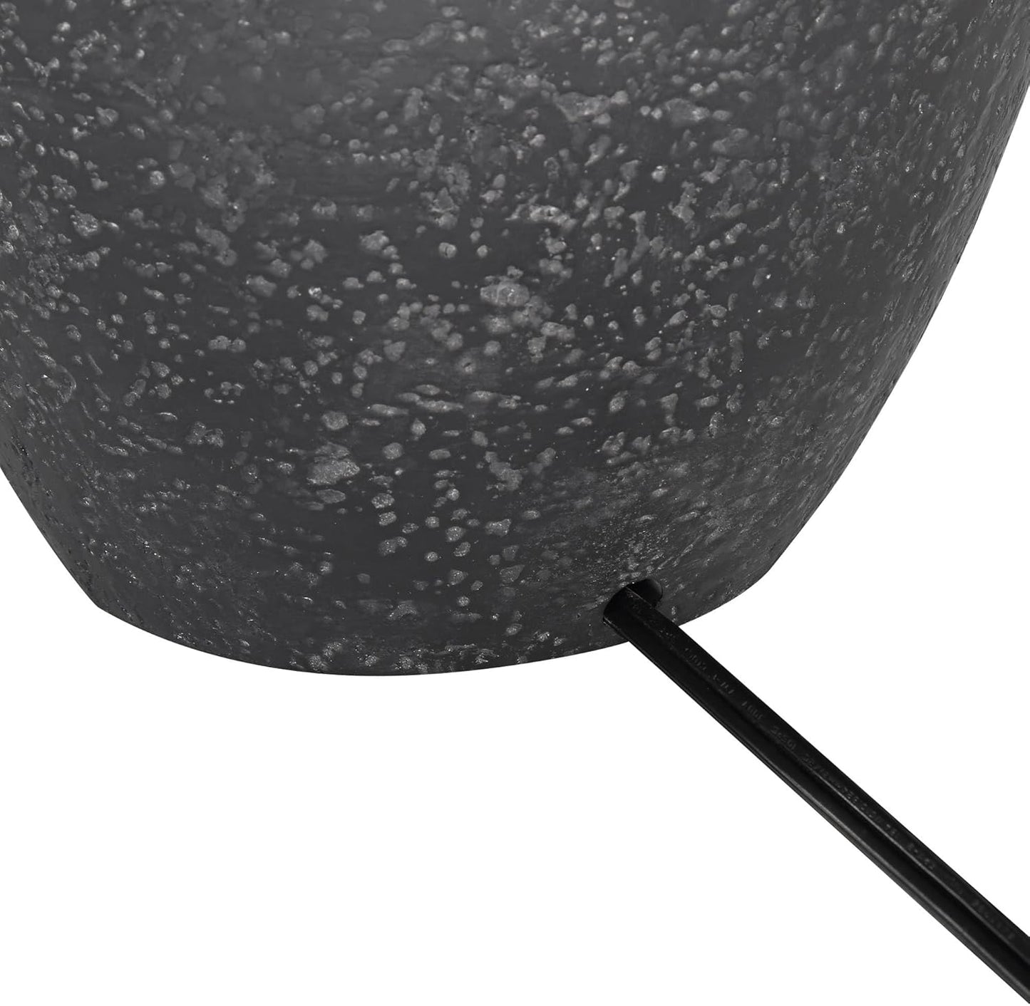 Romeo 23 1/2" High Jar Small Modern Coastal Accent Table Lamps Set of 2 Stone Gray Finish Fabric Beige Shade Living Room Bedroom Bedside Nightstand House Office Home Reading Kitchen