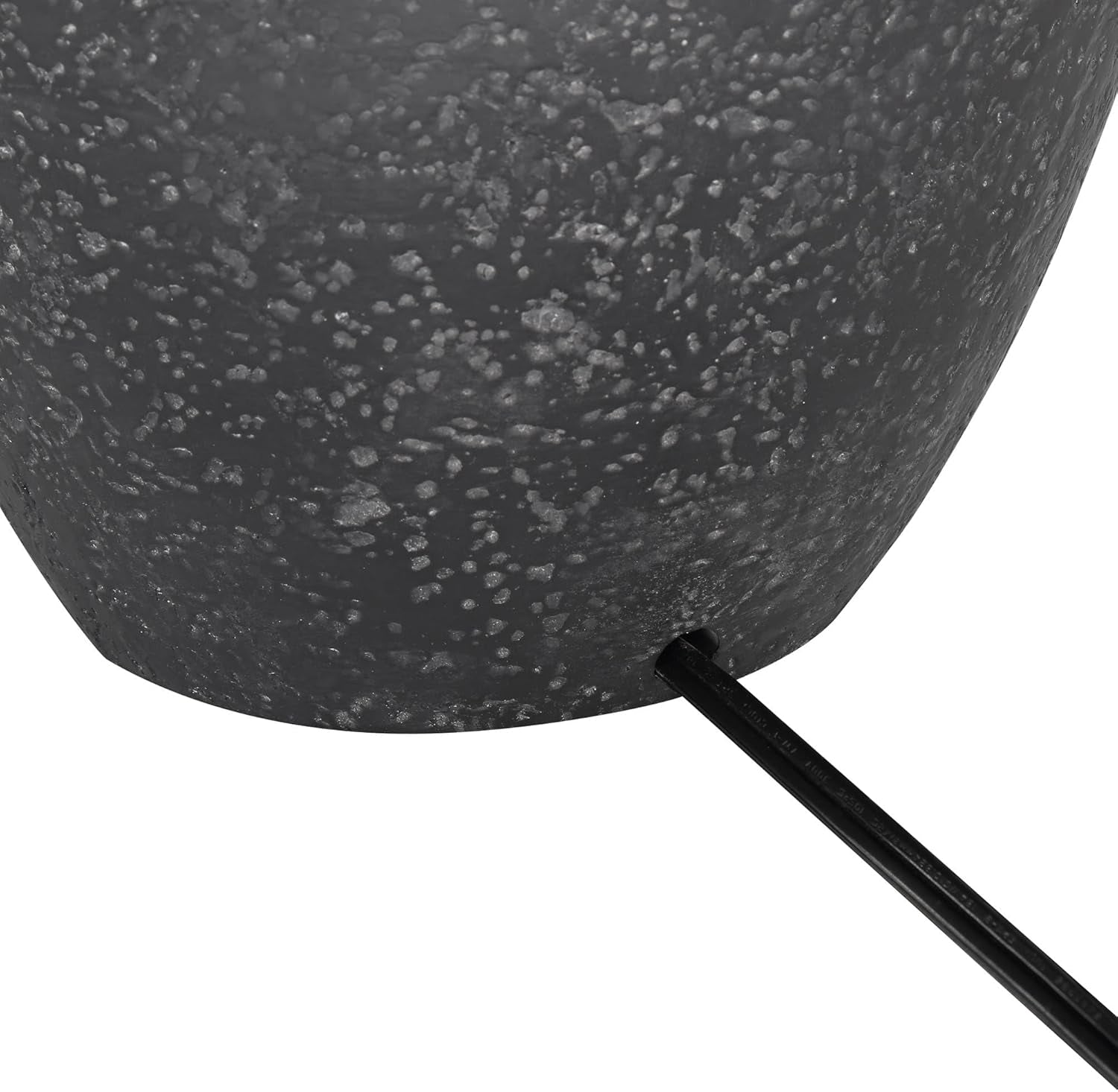 Romeo 23 1/2" High Jar Small Modern Coastal Accent Table Lamps Set of 2 Stone Gray Finish Fabric Beige Shade Living Room Bedroom Bedside Nightstand House Office Home Reading Kitchen