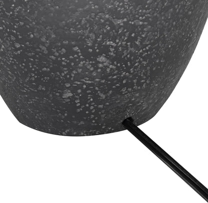 Romeo 23 1/2" High Jar Small Modern Coastal Accent Table Lamps Set of 2 Stone Gray Finish Fabric Beige Shade Living Room Bedroom Bedside Nightstand House Office Home Reading Kitchen