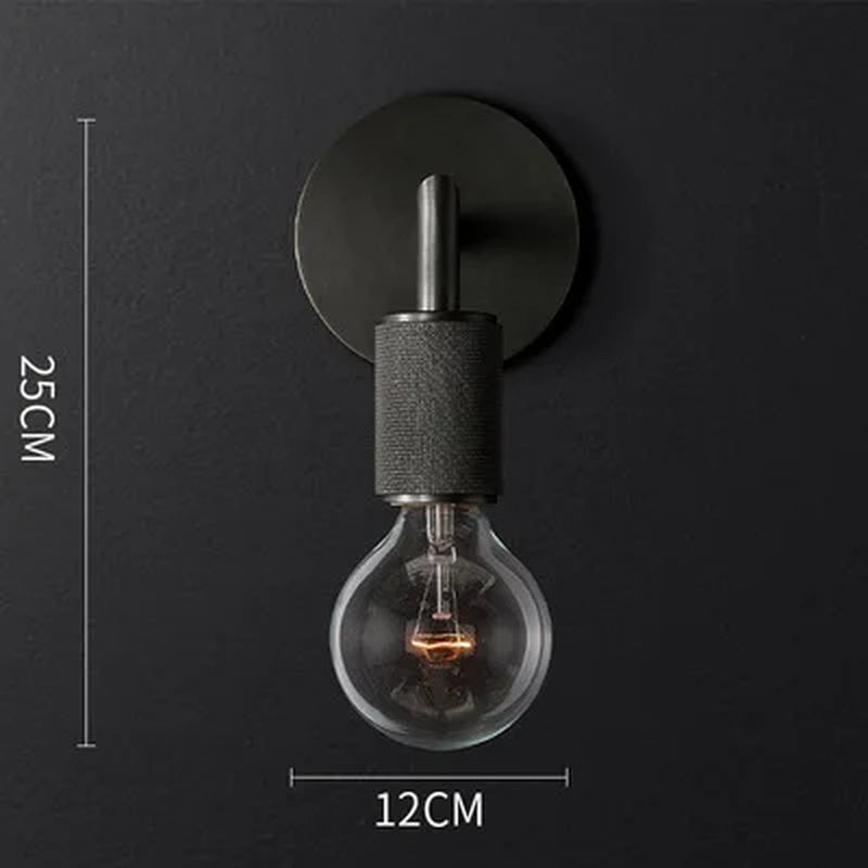 Contemporary Gold Glass Wall Sconce for Bedroom - Nordic Indoor Lighting Fixture with Luxury Copper LED Design