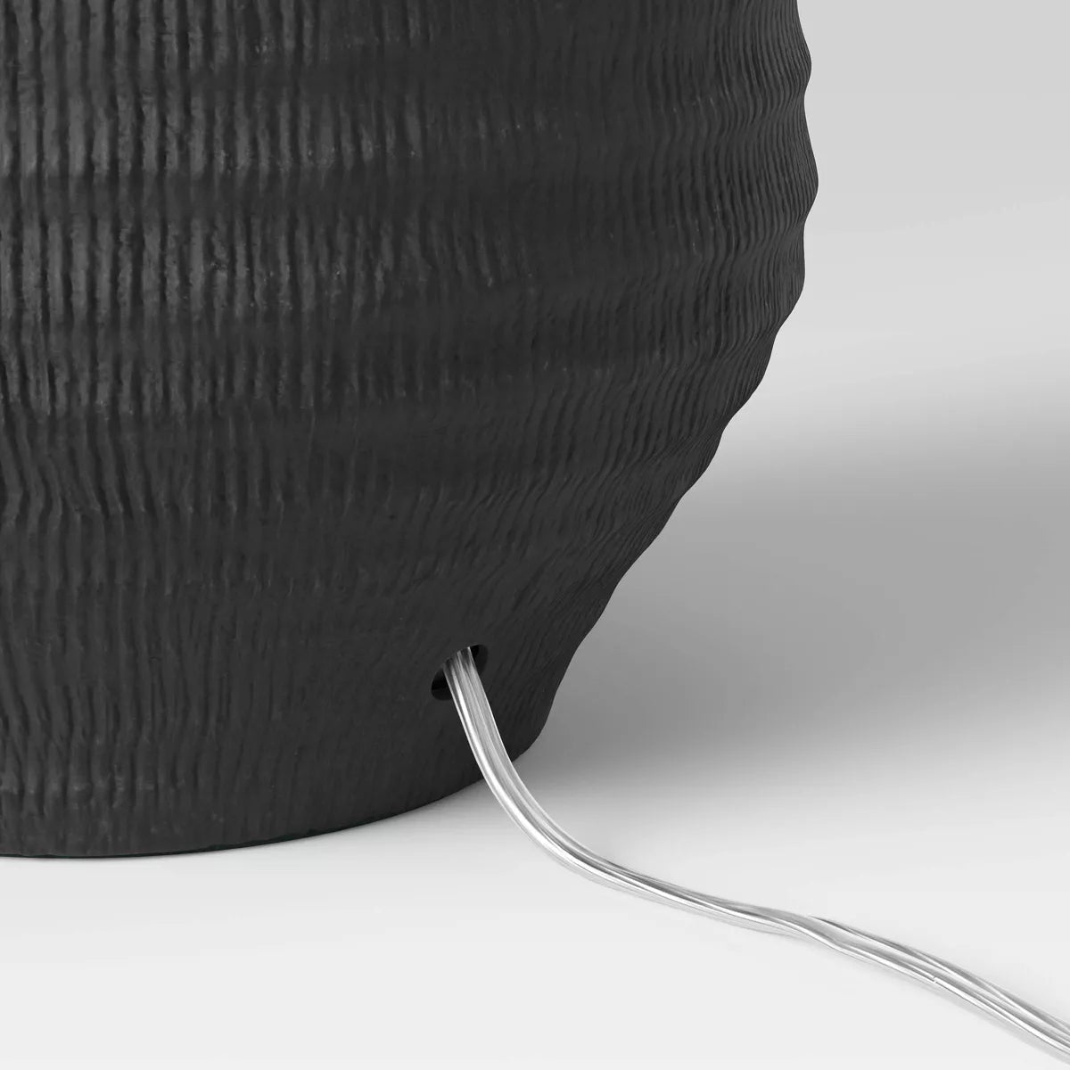 Large Black Textured Ceramic Lamp Base - 19" x 8.5" - Threshold™