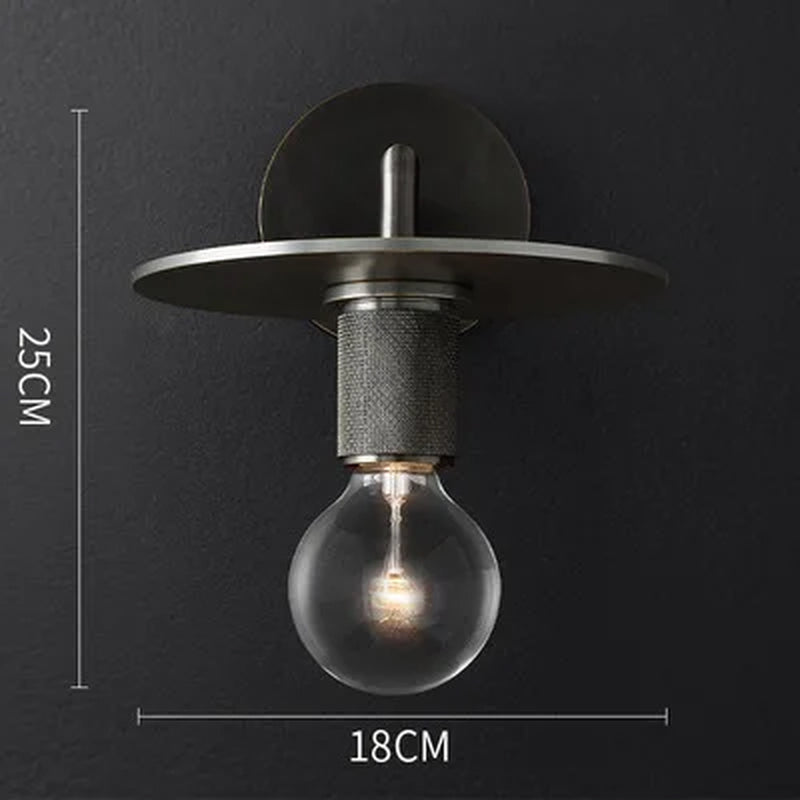 Contemporary Gold Glass Wall Sconce for Bedroom - Nordic Indoor Lighting Fixture with Luxury Copper LED Design