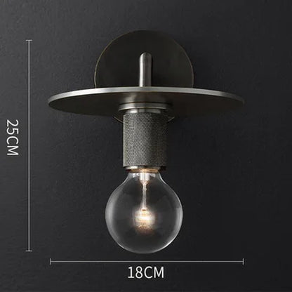 Contemporary Gold Glass Wall Sconce for Bedroom - Nordic Indoor Lighting Fixture with Luxury Copper LED Design