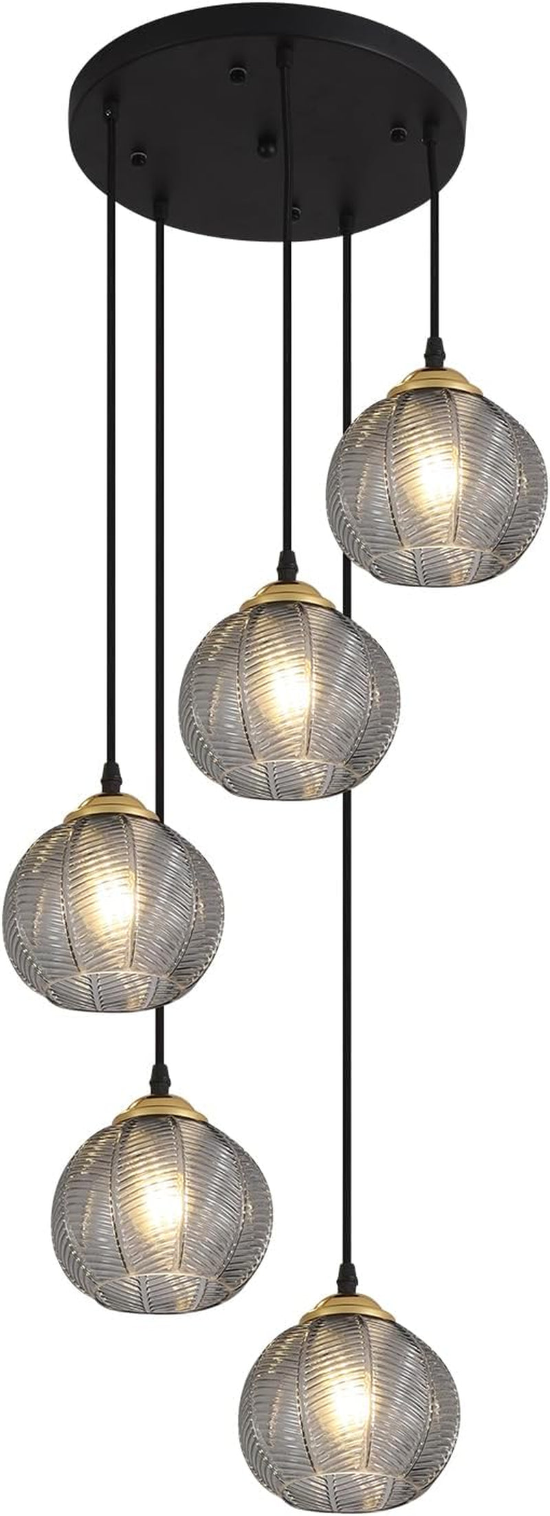Lighting round Glass Pendant Lighting 5 Light Farmhouse Cluster Chandelier Black Kitchen Pendant Lighting Smoke Glass Cluster Pendant Light Mid Century Modern Globe Chandelier