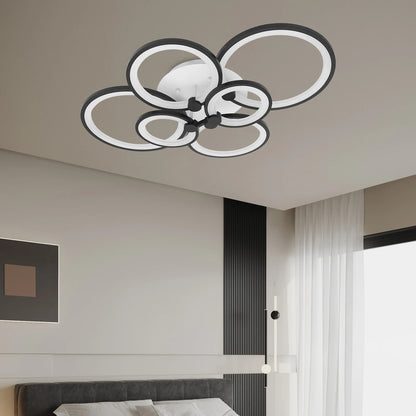 Contemporary Iron and Acrylic Ceiling Lamp with Smooth Bake Finish for Elegant Indoor Illumination