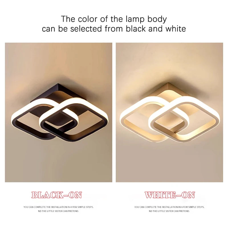 Contemporary Dimmable LED Ceiling Light for Indoor Spaces - Ideal for Bedrooms, Corridors, Balconies, Aisles, and Offices