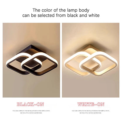 Contemporary Dimmable LED Ceiling Light for Indoor Spaces - Ideal for Bedrooms, Corridors, Balconies, Aisles, and Offices