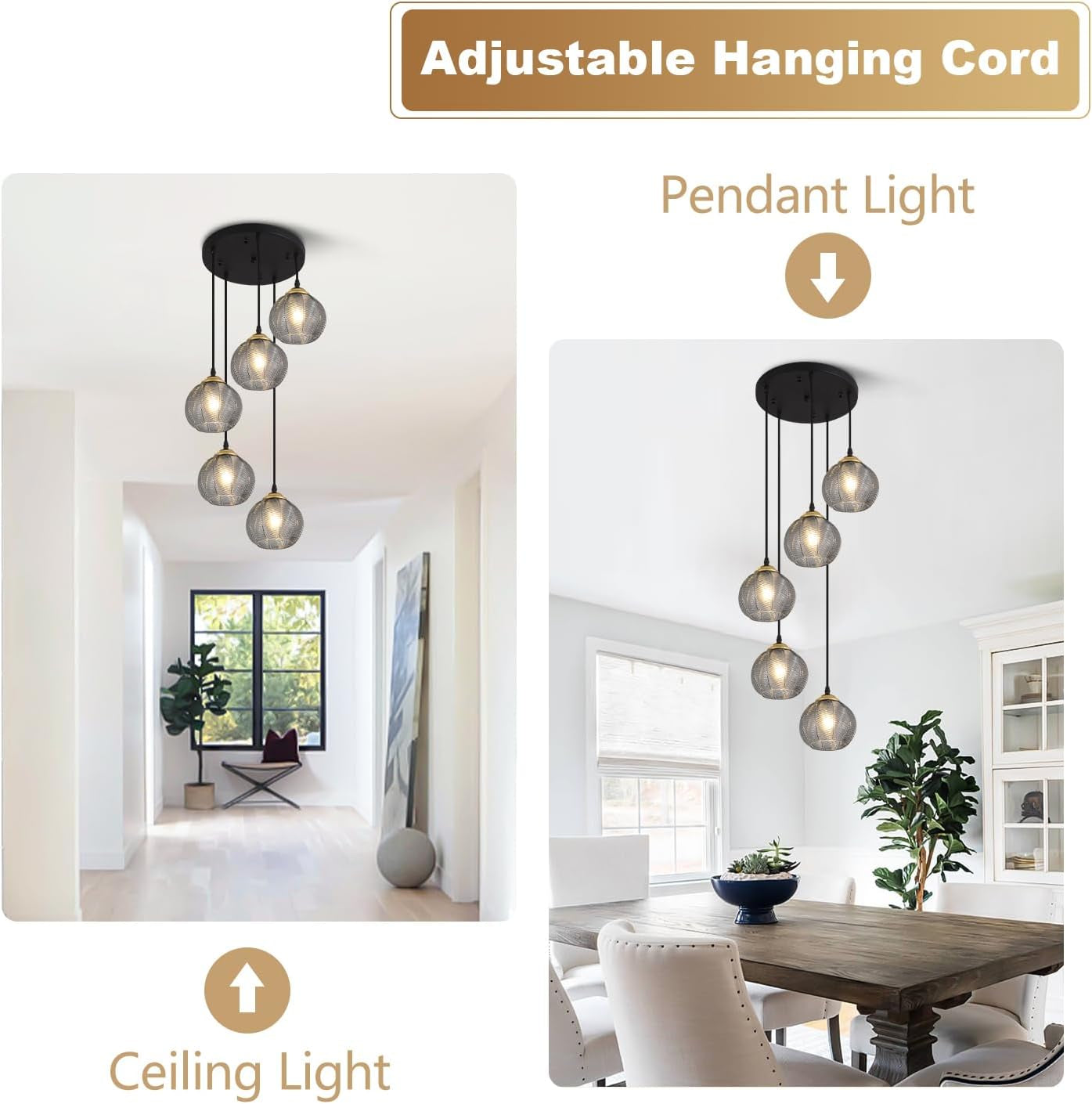 Lighting round Glass Pendant Lighting 5 Light Farmhouse Cluster Chandelier Black Kitchen Pendant Lighting Smoke Glass Cluster Pendant Light Mid Century Modern Globe Chandelier