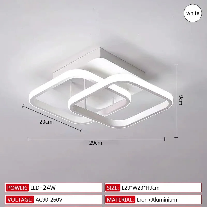 Contemporary Dimmable LED Ceiling Light for Indoor Spaces - Ideal for Bedrooms, Corridors, Balconies, Aisles, and Offices