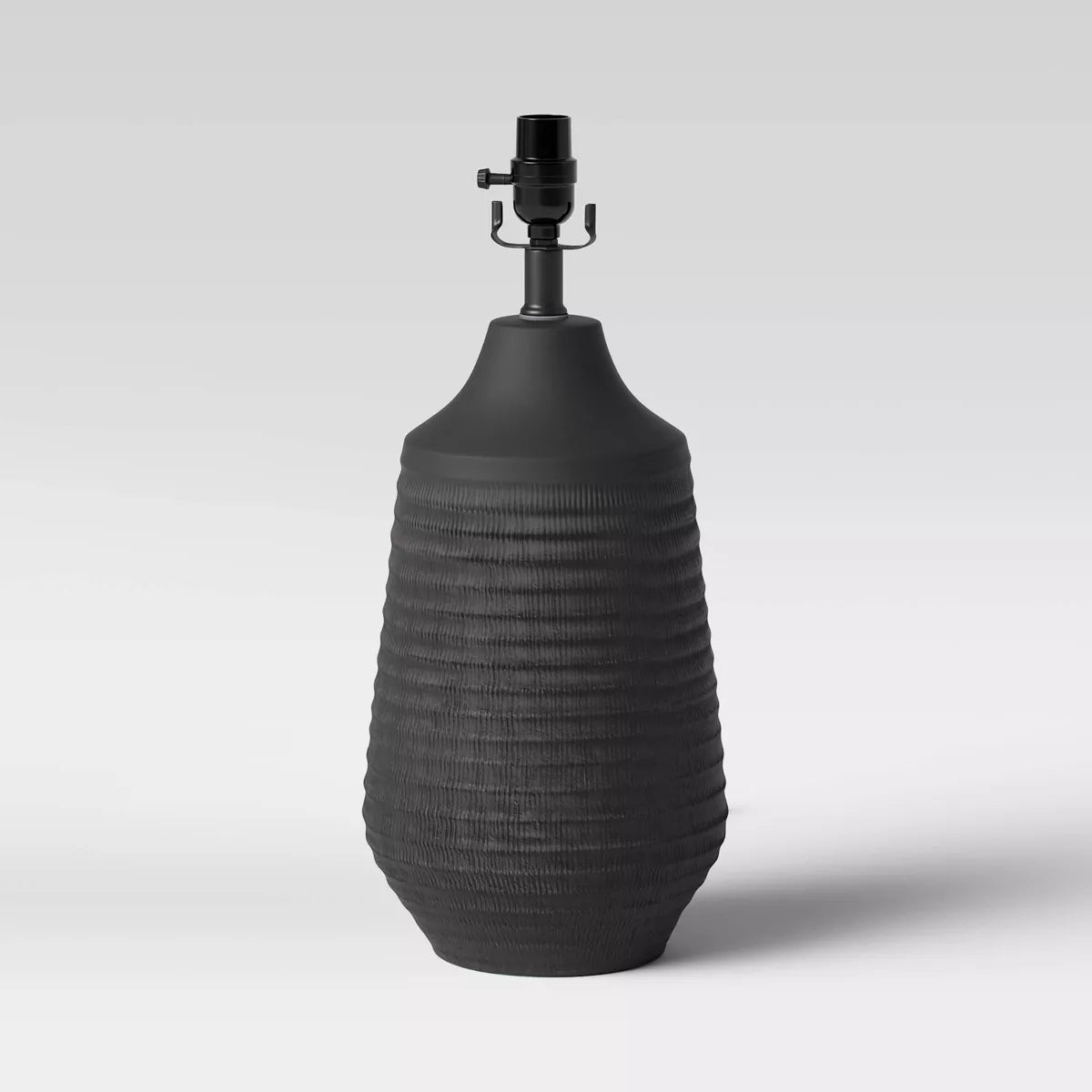 Large Black Textured Ceramic Lamp Base - 19" x 8.5" - Threshold™
