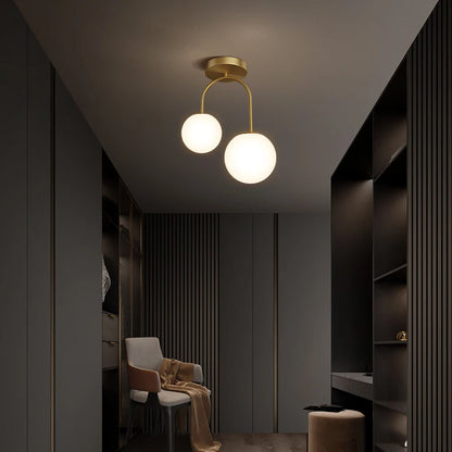 Nordic Glass Ball Ceiling Lighting - Modern LED Hanging Fixtures for Restaurants, Bars, and Home Decor in Living Rooms and Bedrooms