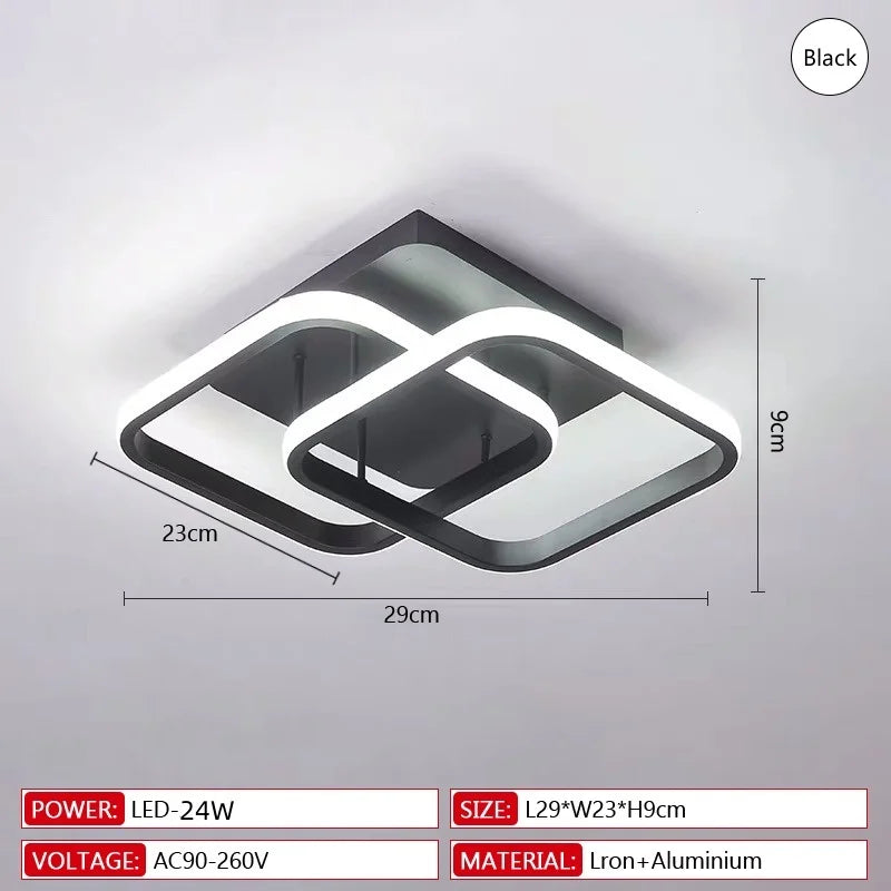 Contemporary Dimmable LED Ceiling Light for Indoor Spaces - Ideal for Bedrooms, Corridors, Balconies, Aisles, and Offices