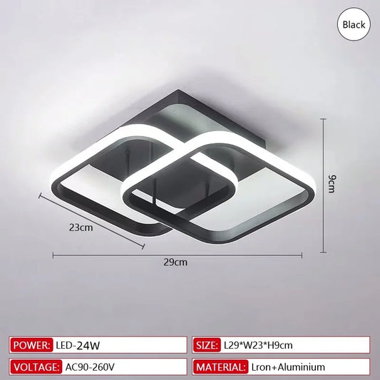 Contemporary Dimmable LED Ceiling Light for Indoor Spaces - Ideal for Bedrooms, Corridors, Balconies, Aisles, and Offices