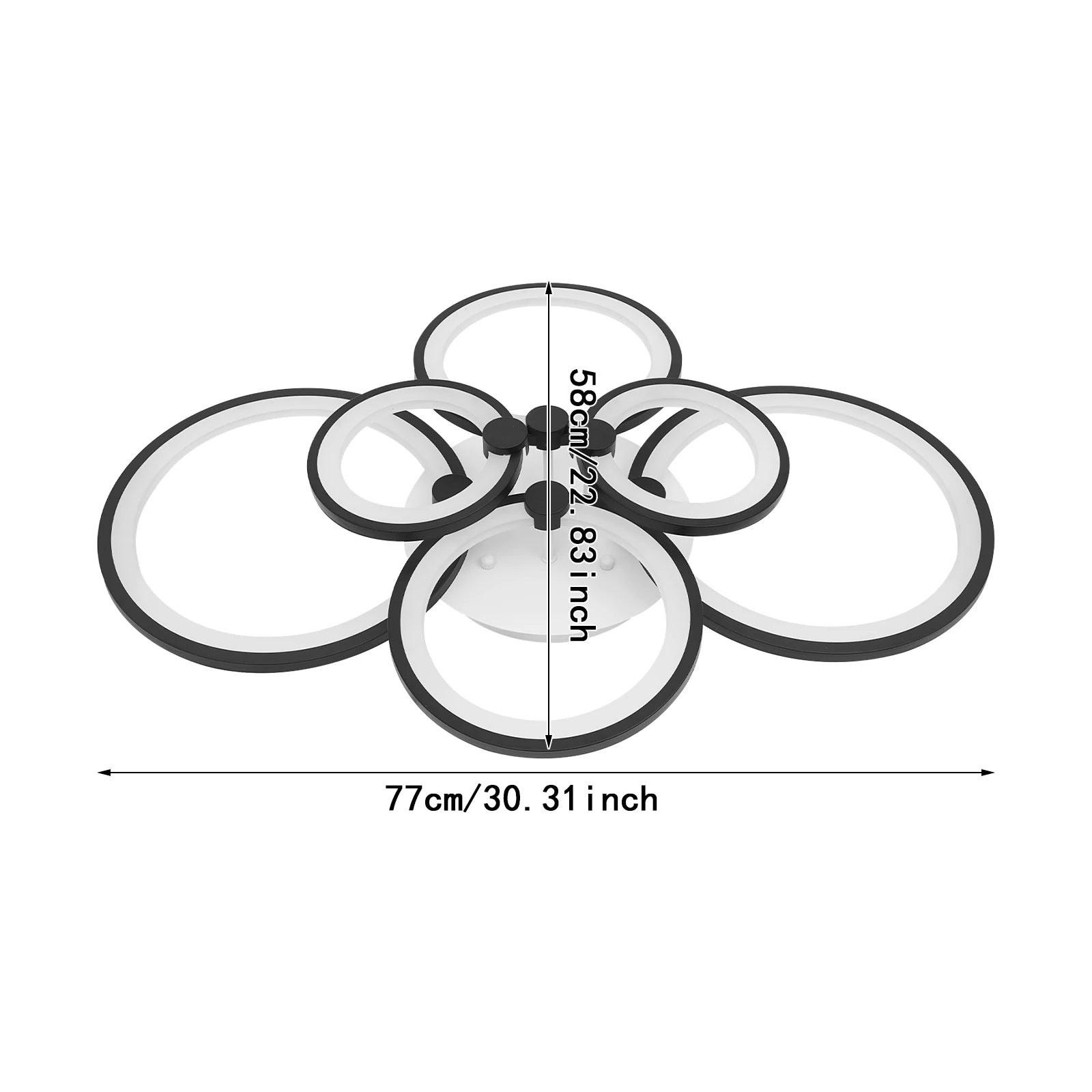 Contemporary Iron and Acrylic Ceiling Lamp with Smooth Bake Finish for Elegant Indoor Illumination